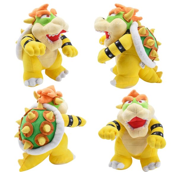 Bowser King 10" and Bowser Jr 7" Plush Doll Stuffed Animal Set - Picture 3 of 3
